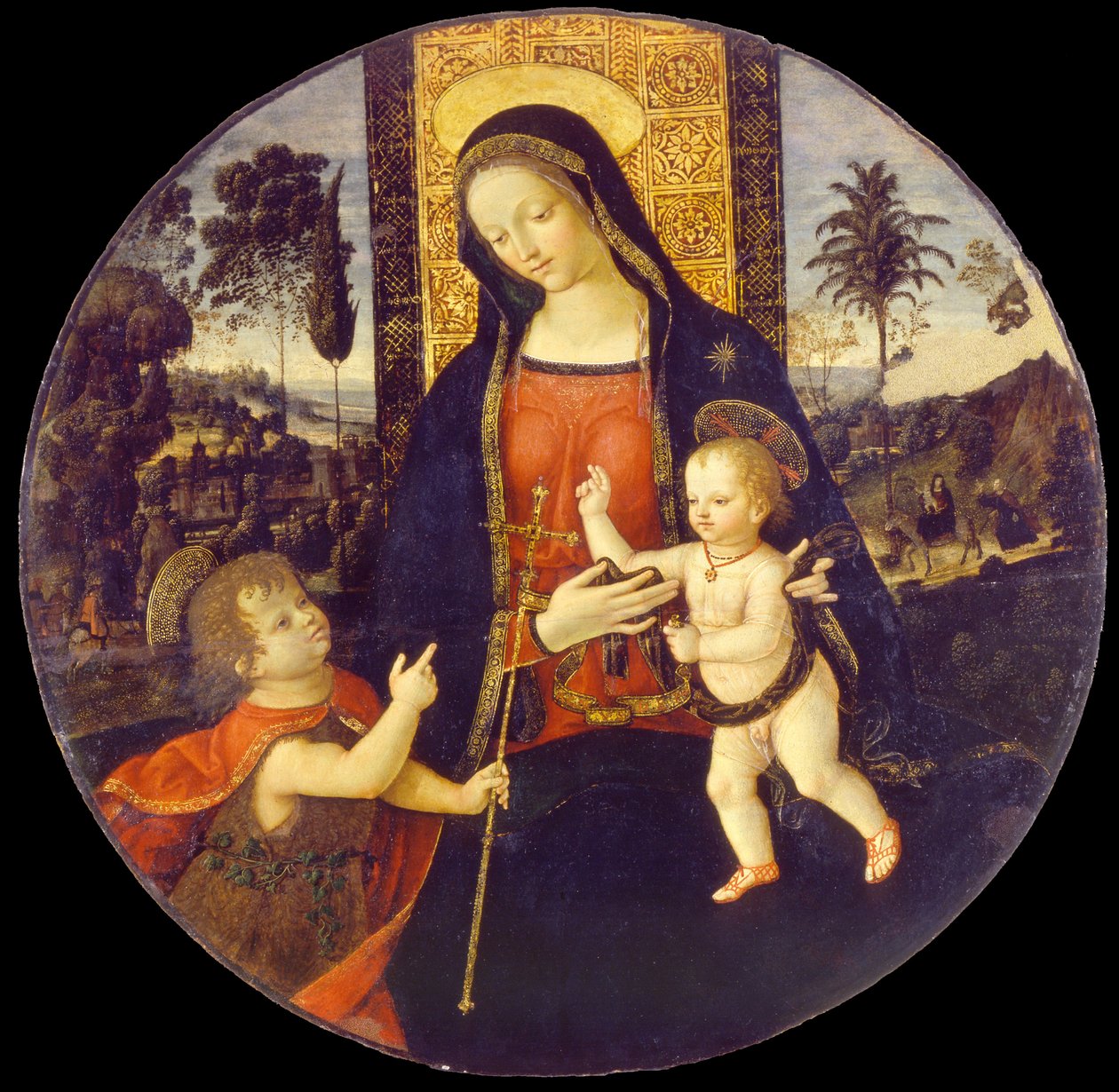 Jungfrau und Kind mit Johannes dem Täufer als Junge von Bernardino Pinturicchio