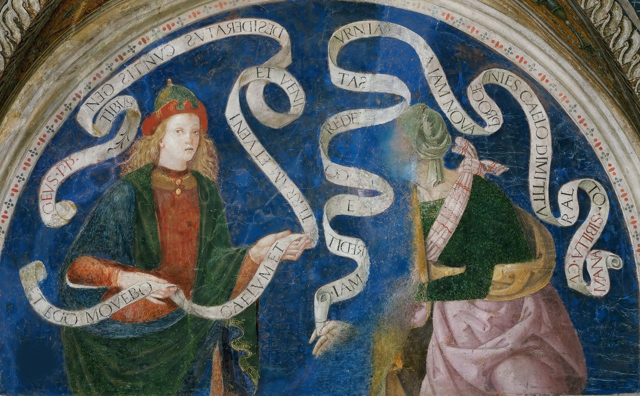 Der Prophet Haggai und die Kumanische Sibylle von Bernardino di Betto (workshop of) Pinturicchio