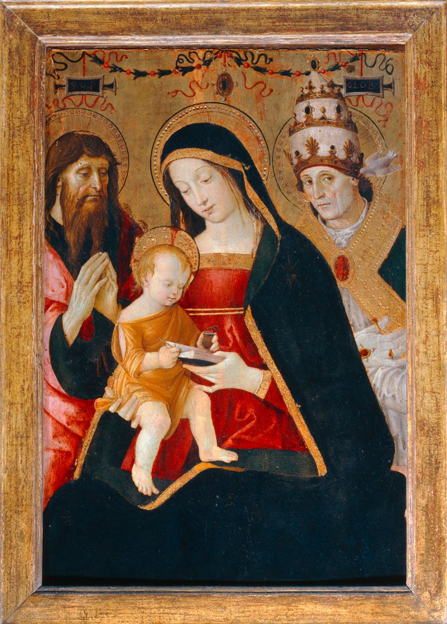 Die Jungfrau und das Kind zwischen dem heiligen Hieronymus und dem heiligen von Bernardino di Betto Pinturicchio