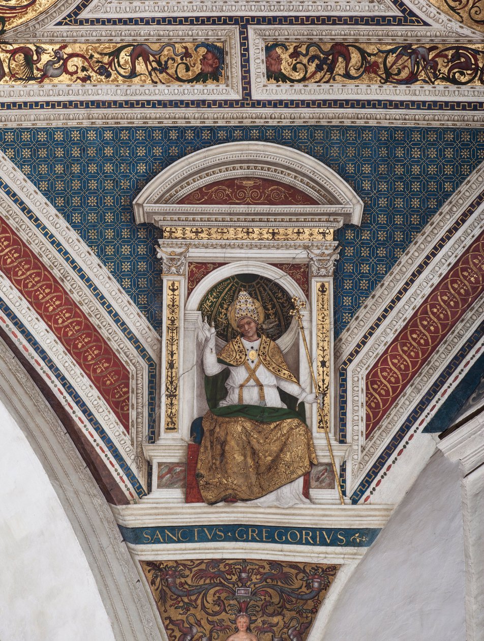St. Gregor der Große (Detail) von Bernardino di Betto Pinturicchio