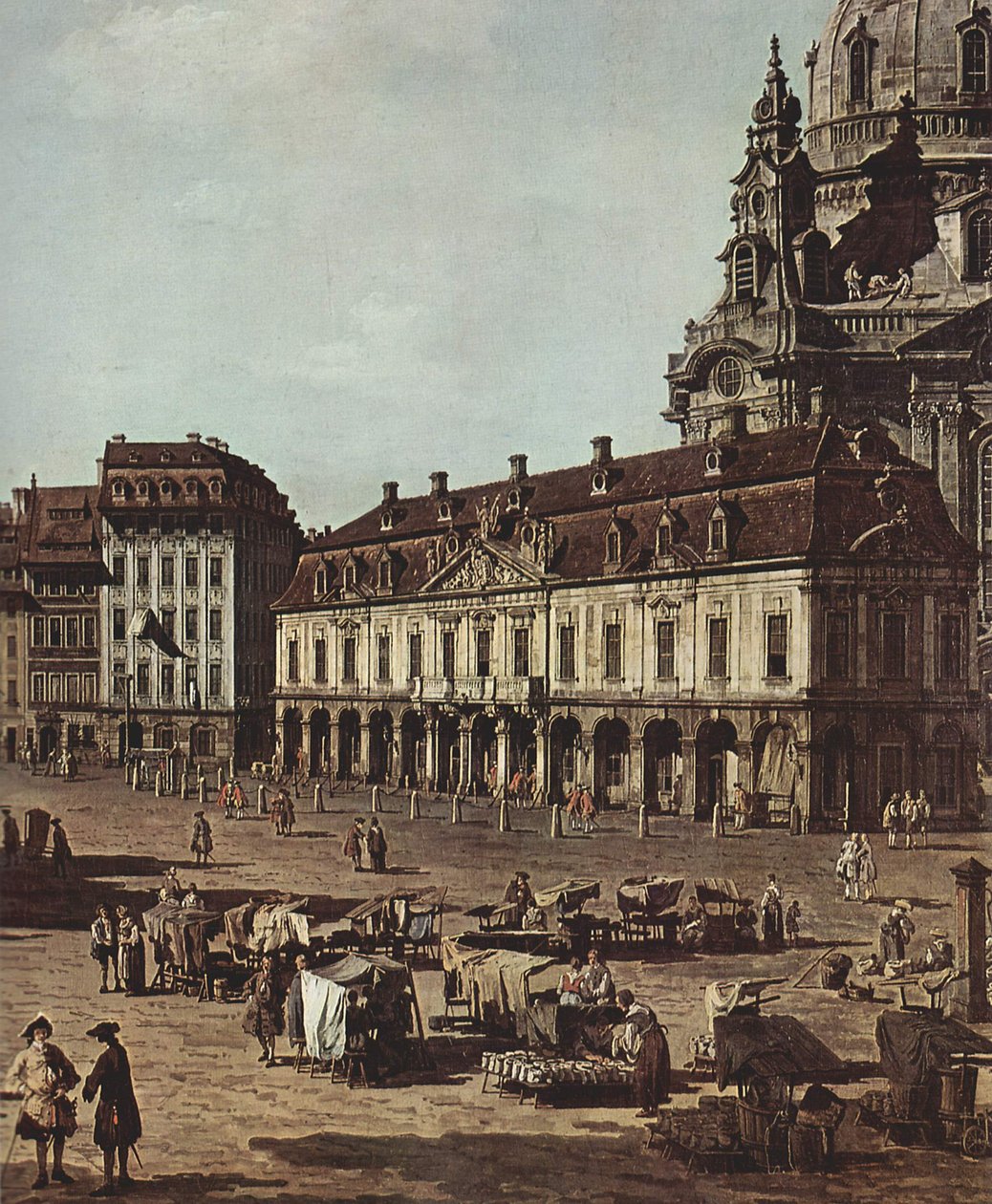 Ansicht von Dresden, der Neumarkt von der Moritzstraße aus von Bernardo Bellotto