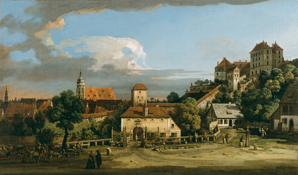 Pirna: Das Obertor von Süden, um 1760 von Bernardo Bellotto