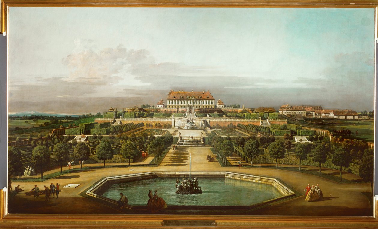 Schloss Schlosshof vom Garten aus gesehen von Bernardo Bellotto