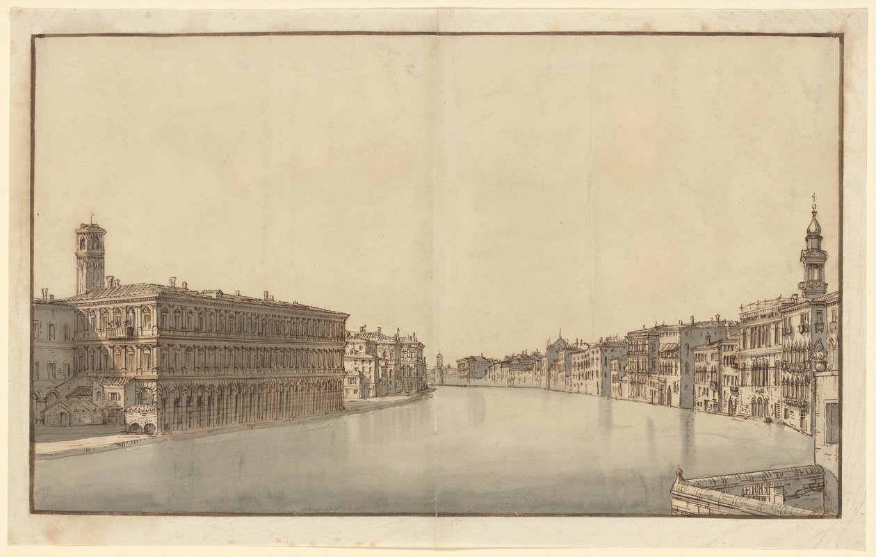 Der Canal Grande, mit den Fabbriche Nuove links und dem Campanile der Santi Apostoli rechts von Bernardo Bellotto