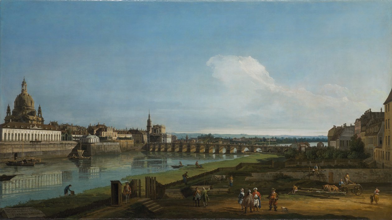 Ansicht von Dresden mit der Frauenkirche links, 1747 von Bernardo Bellotto
