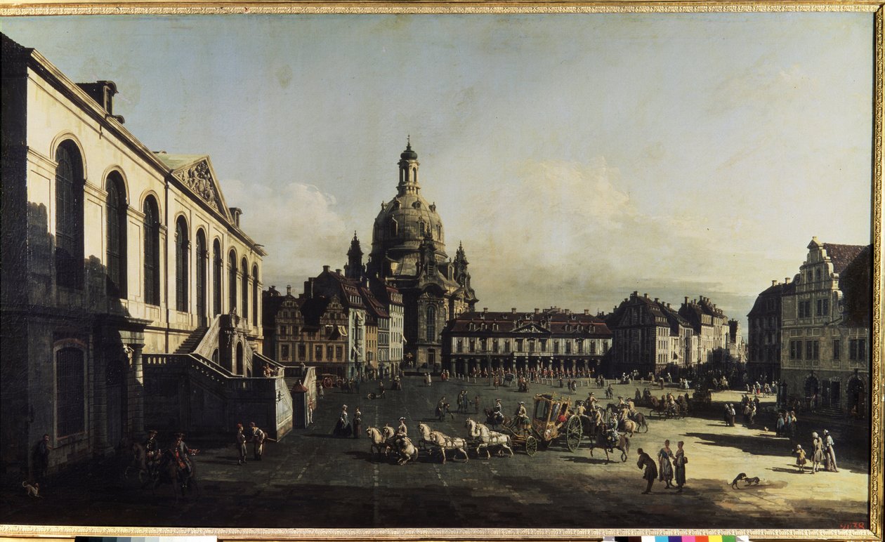 Blick auf den Neumarkt in Dresden von Bernardo Bellotto