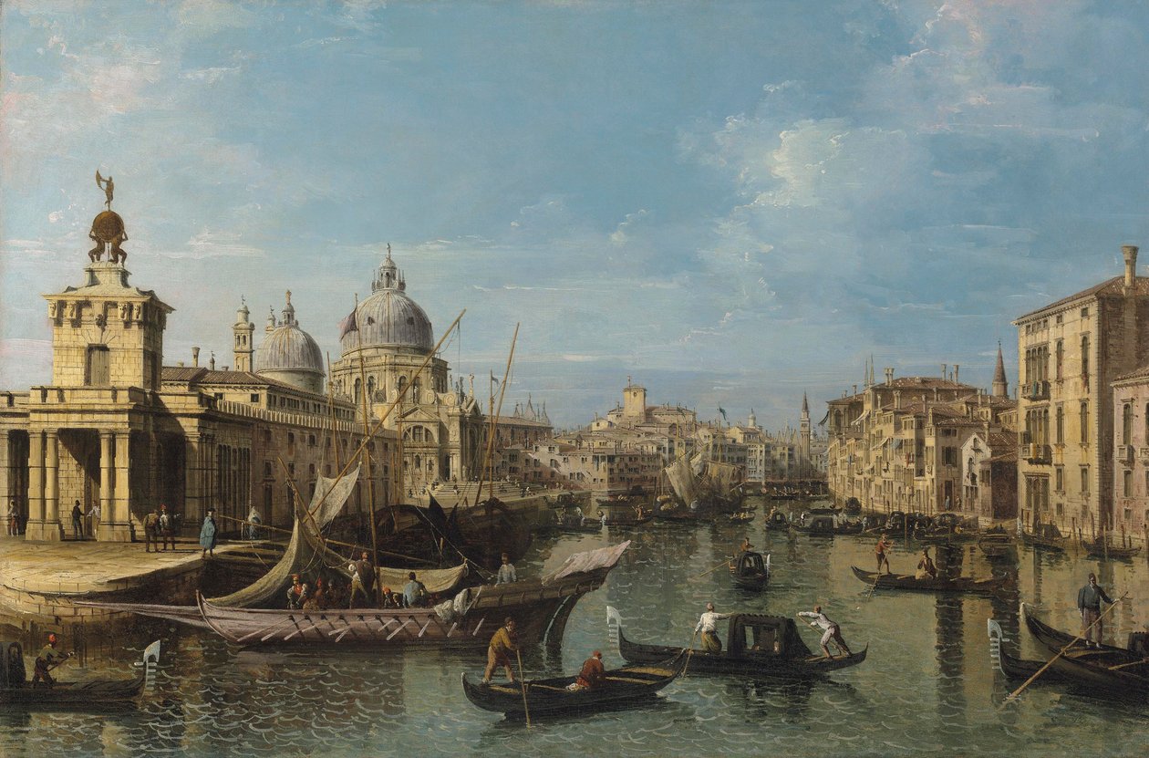 Venedig: Der Eingang zum Großen Kanal, ca. 1720-80 von Bernardo Belotto Canaletto