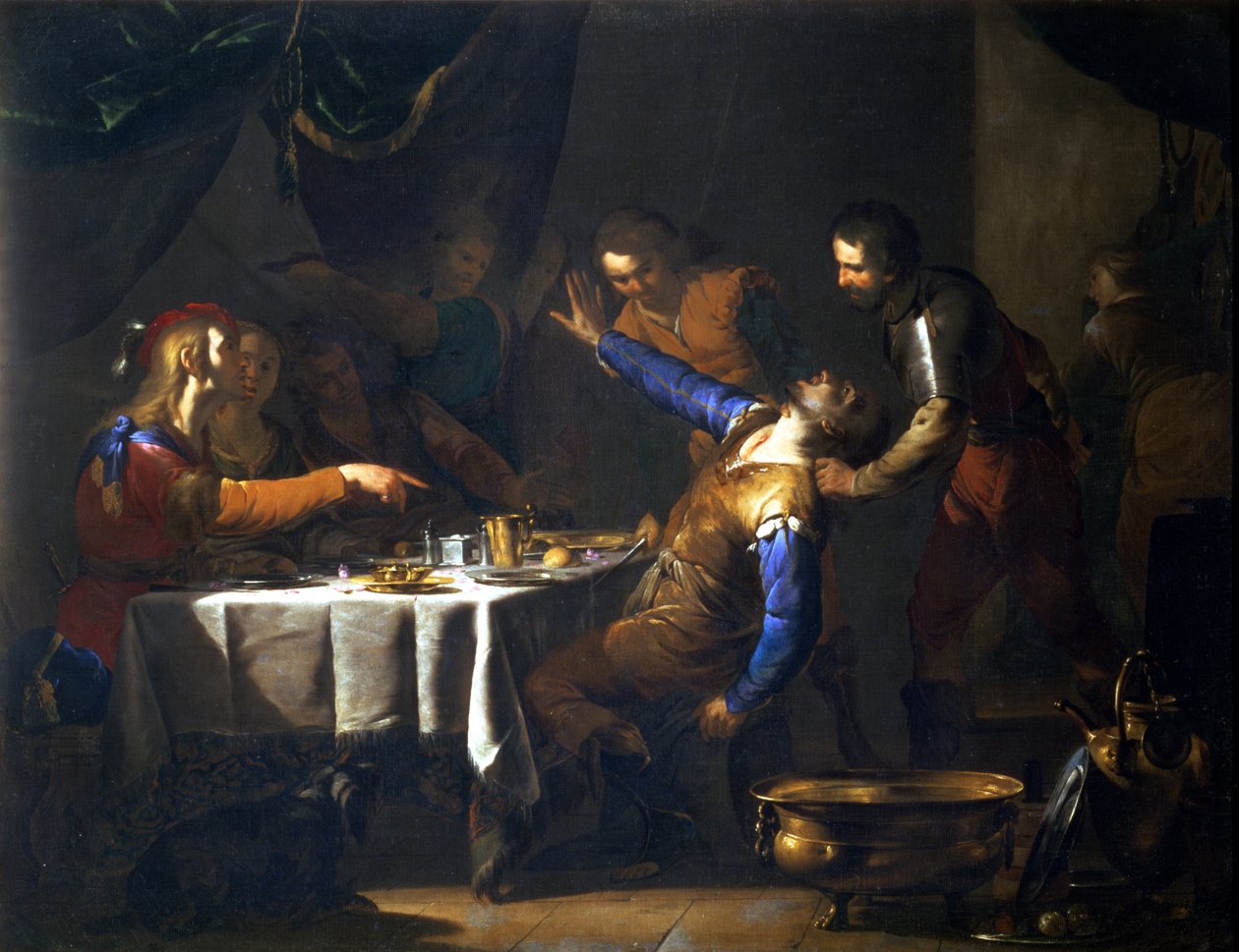 Der Mord an Amnon durch seinen Bruder Absalom von Bernardo Cavallino