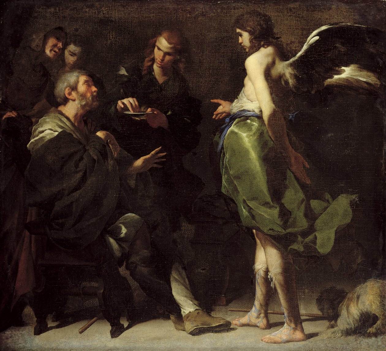 Der junge Tobias heilt seinen blinden Vater, um 1640 von Bernardo Cavallino
