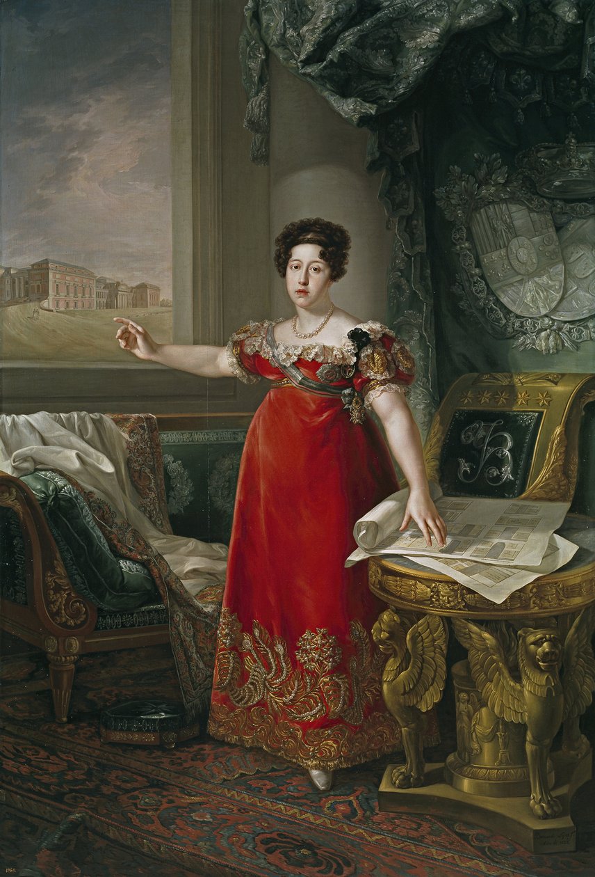 Maria Isabel von Portugal (1797-1818) vor dem Prado-Museum von Bernardo Lopez y Piquer