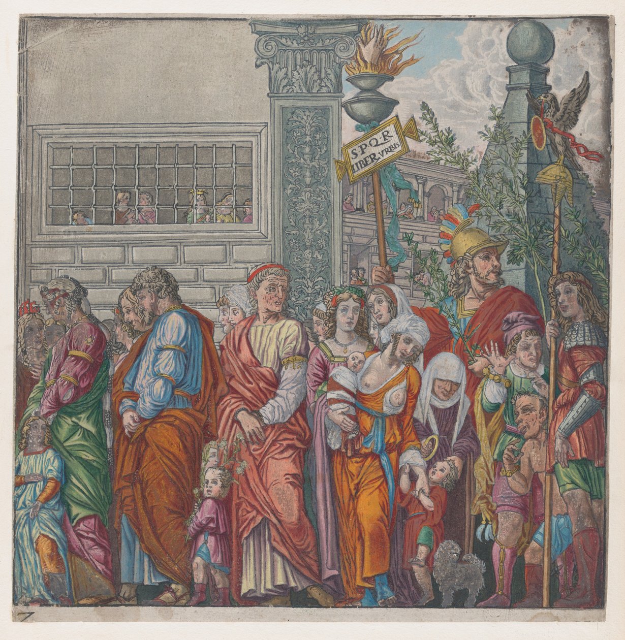 Blatt 7: Prozession, aus Der Triumph von Julius Caesar von Bernardo Malpizzi