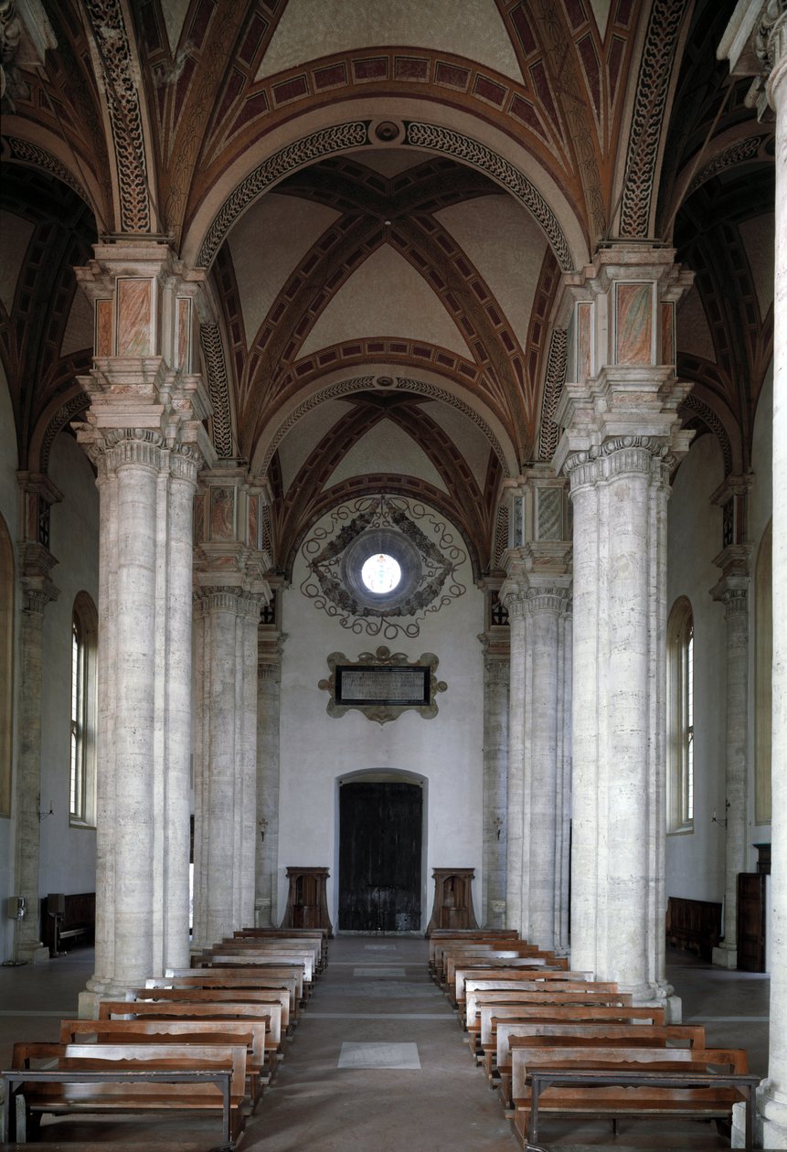 Innenansicht der Kirche von Pienza von Bernardo Rossellino