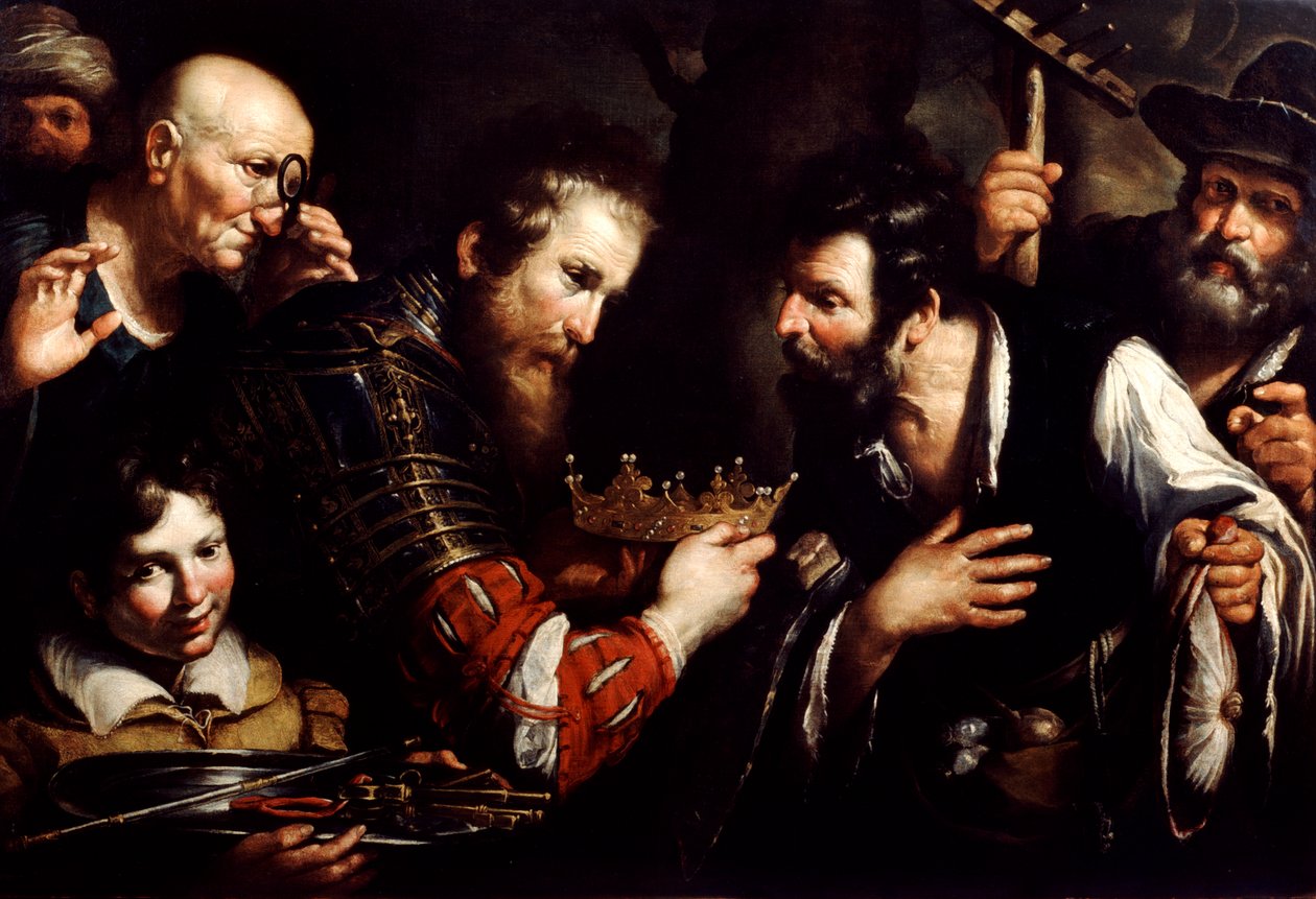 Alexander der Große stellt den von Abdolomino usurpierten Thron wieder her von Bernardo Strozzi