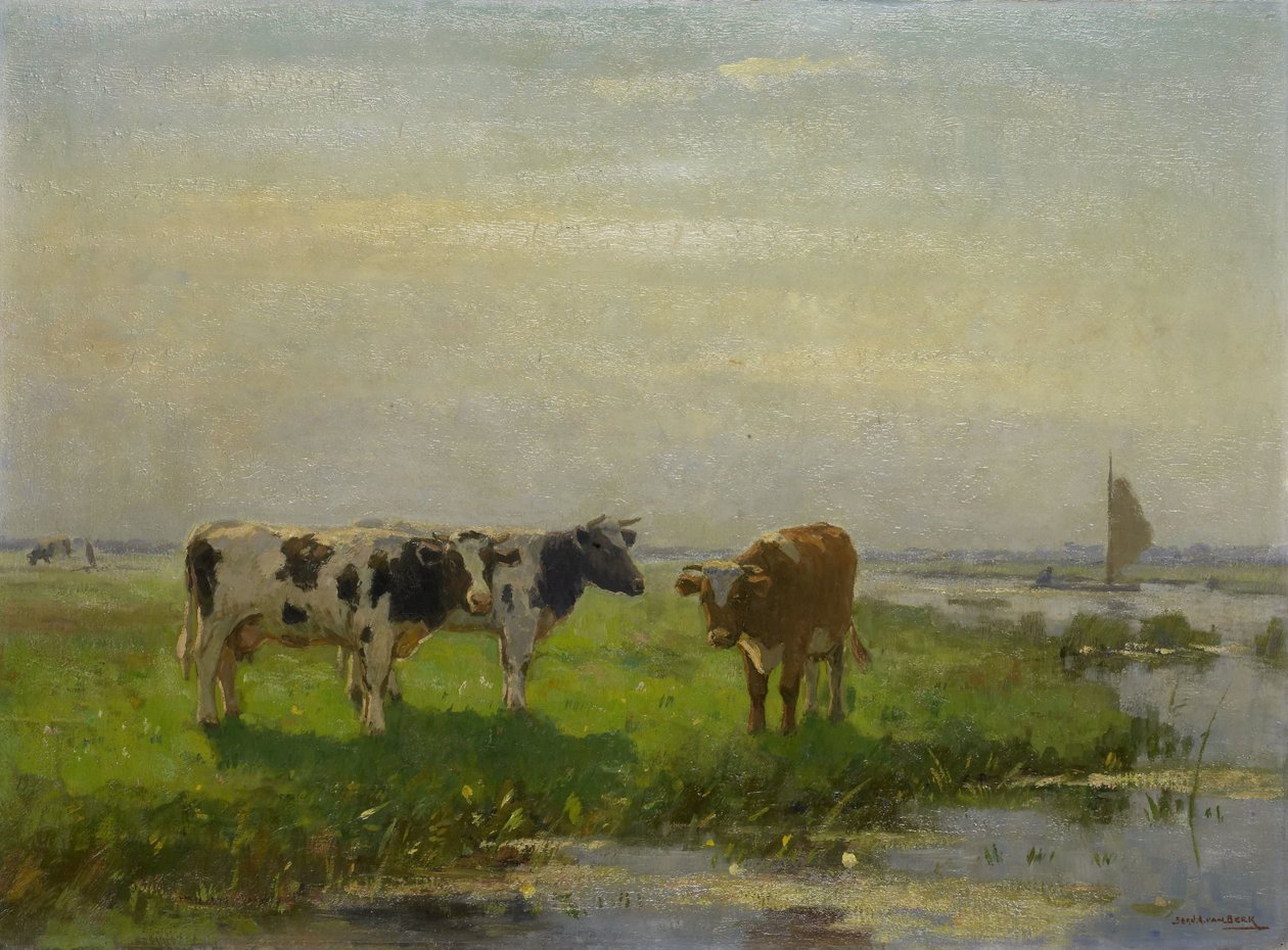 Kühe auf der Wiese von Bernardus Antonie van Beek