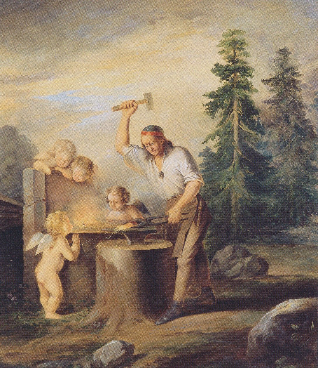 Ilmarinen schmiedet den Sampo von Berndt Godenhjelm