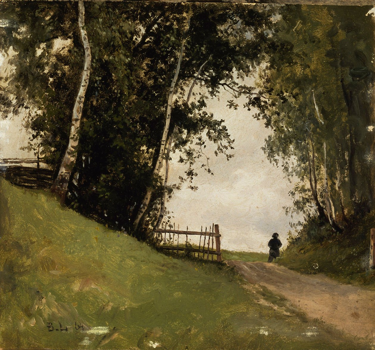 Landschaft mit Birken von Berndt Lindholm