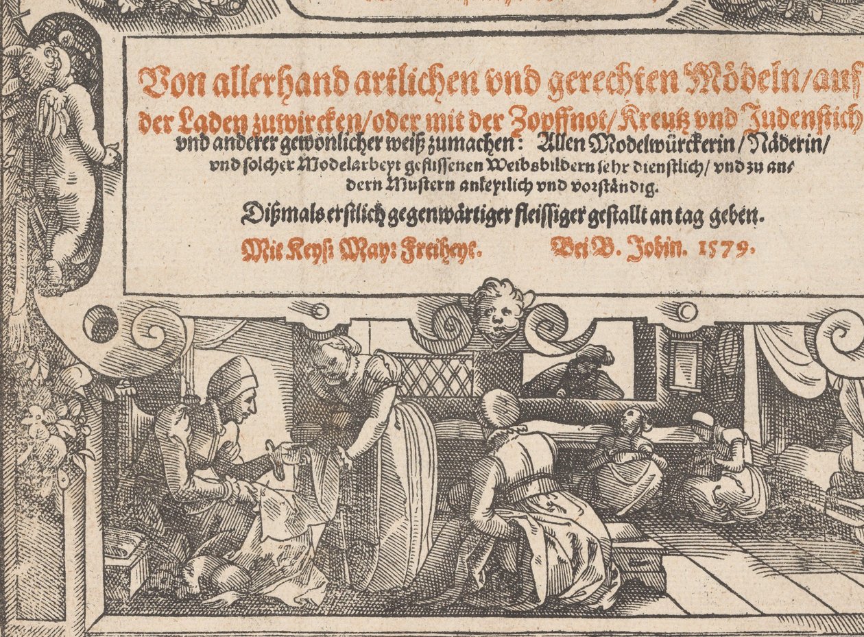 Titelseite des Neu künstlich Modelbuch von Bernhard Jobin
