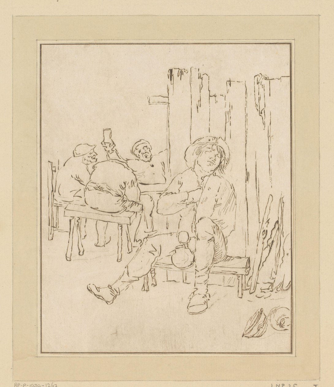 Betrunkener Bauer in der Herberge von Bernhard Schreuder