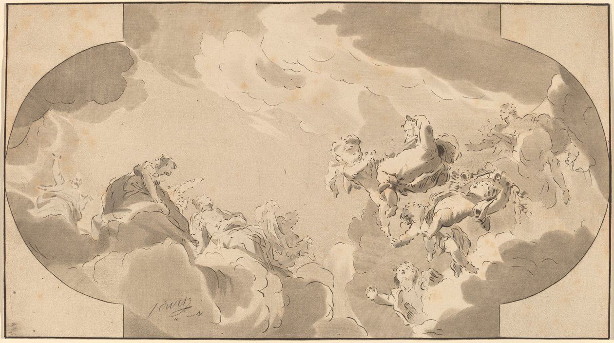 Deckenverzierung von Bernhard Schreuder after Jacob de Wit