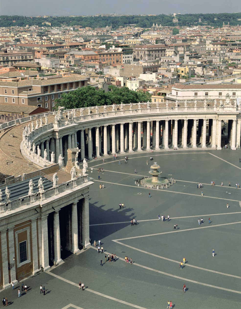 Ansicht der Piazza, entworfen von Gian Lorenzo Bernini (1598-1680) 1656-67 von Bernini Algardi A. and Bitonto