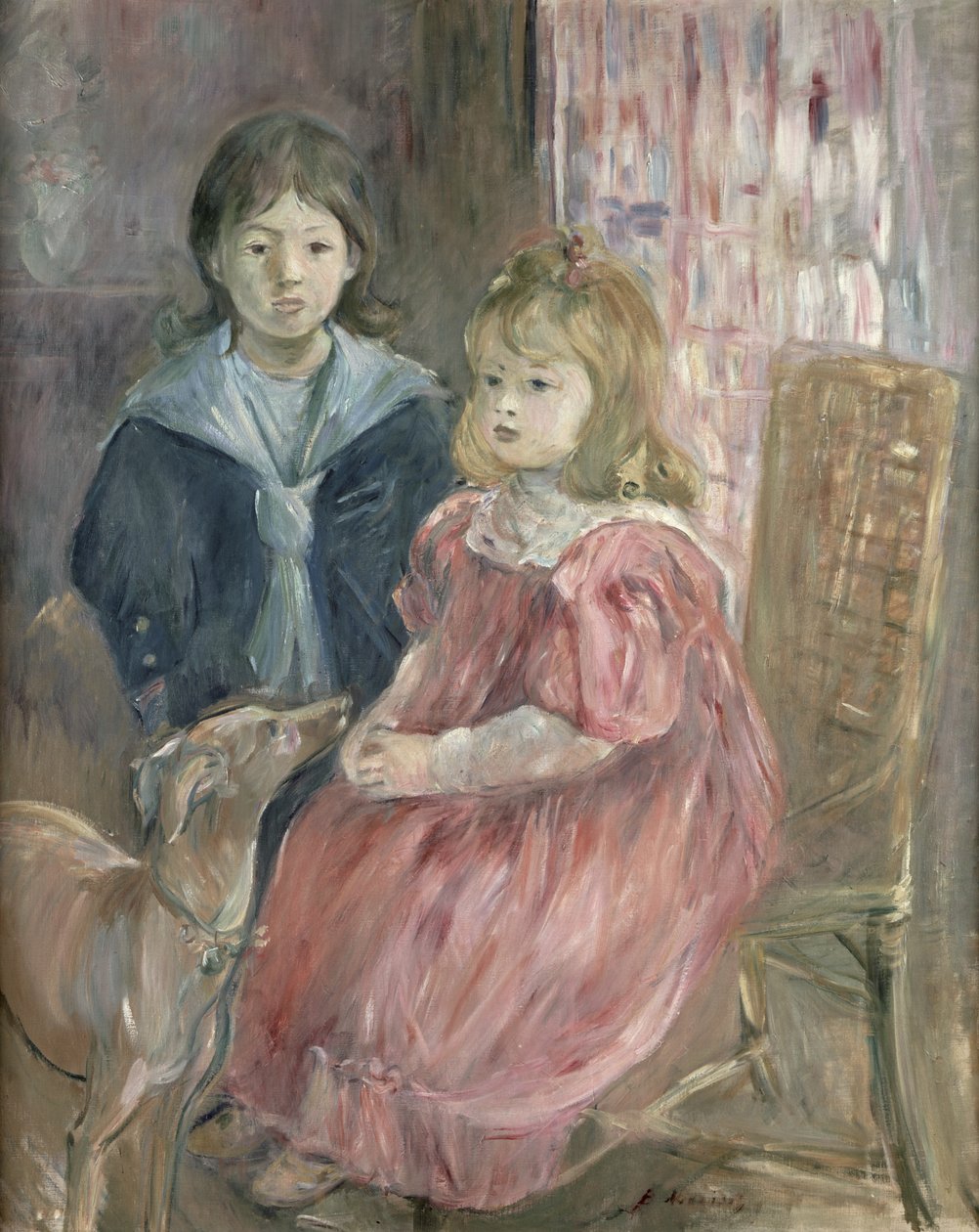 Doppelporträt von Charley und Jeannie Thomas, Kinder des Cousins des Künstlers, Gabriel Thomas, 1894 von Berthe Morisot