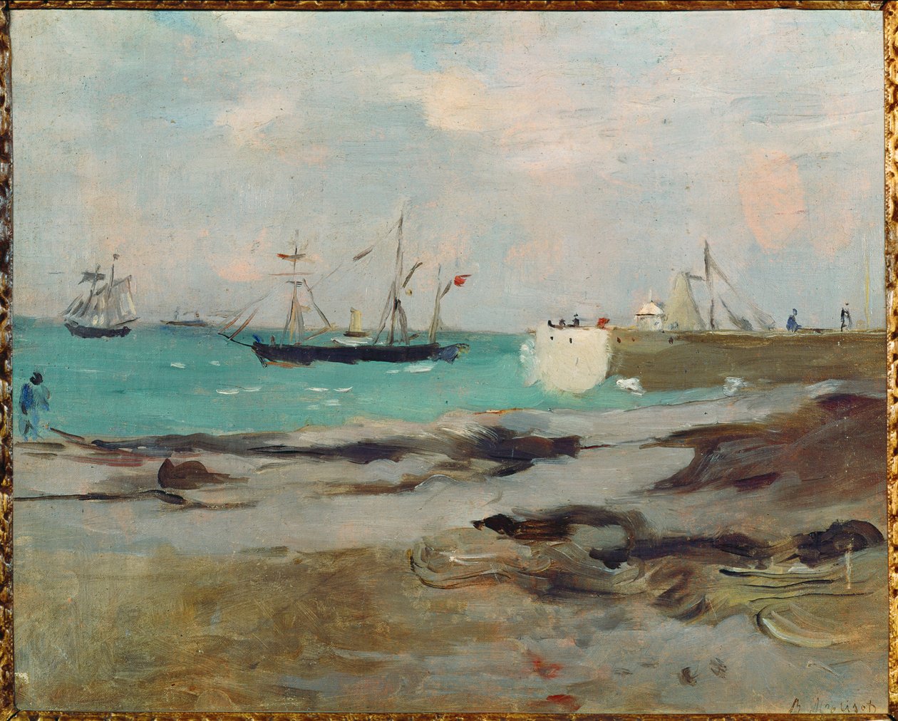 Die Hafeneinfahrt von Boulogne von Berthe Morisot