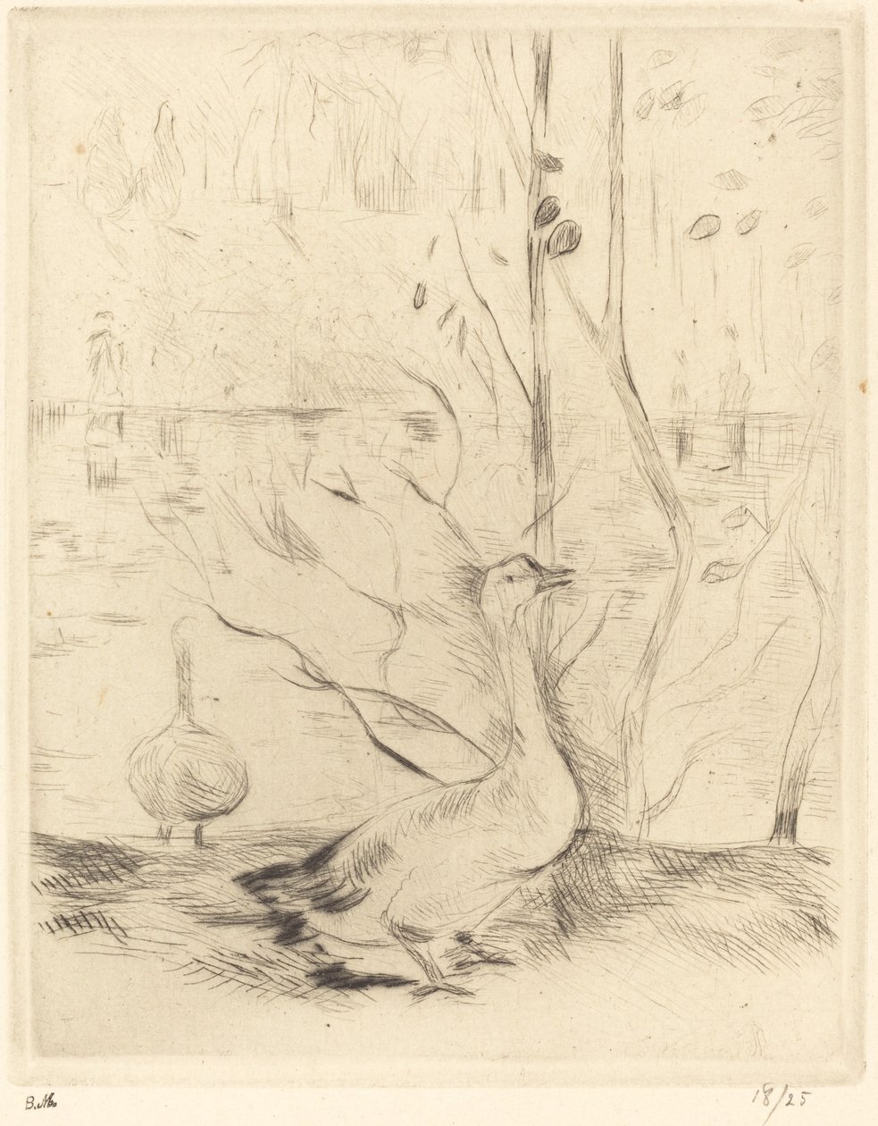 Spaziergang im Bois de Boulogne, 1888-1890 von Berthe Morisot