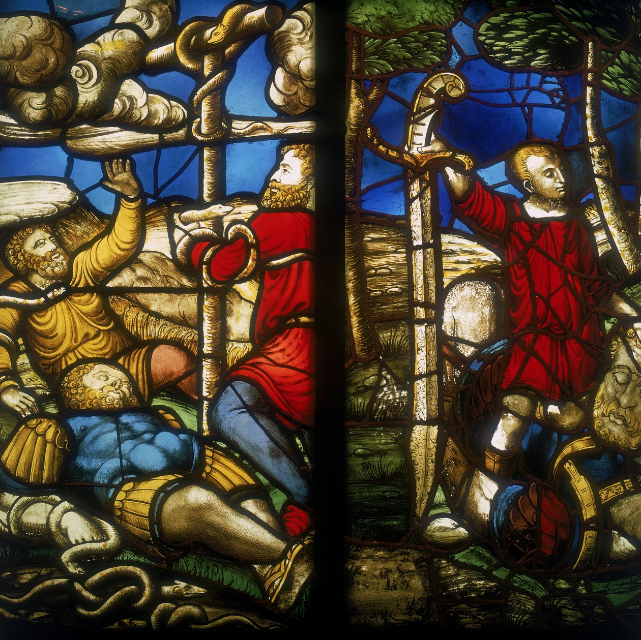 Die bronzene Schlange, David und Goliath, Museum der Kathedrale, Mailand von Biagio & Arcimboldi Giuseppe Arcimboldi