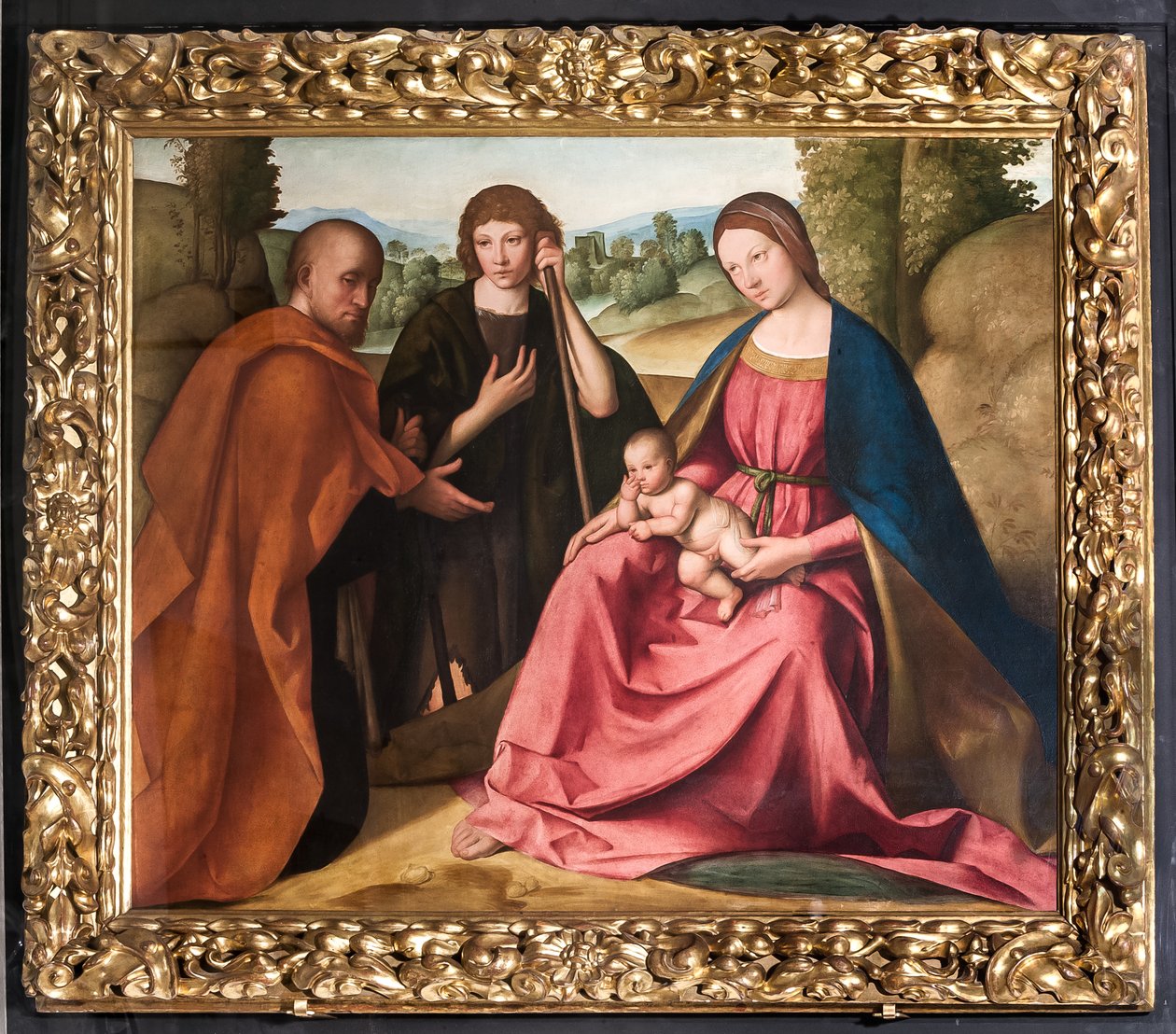 Anbetung der Hirten, Madonna mit Jesuskind und zwei Hirten von Boccaccio Boccaccino