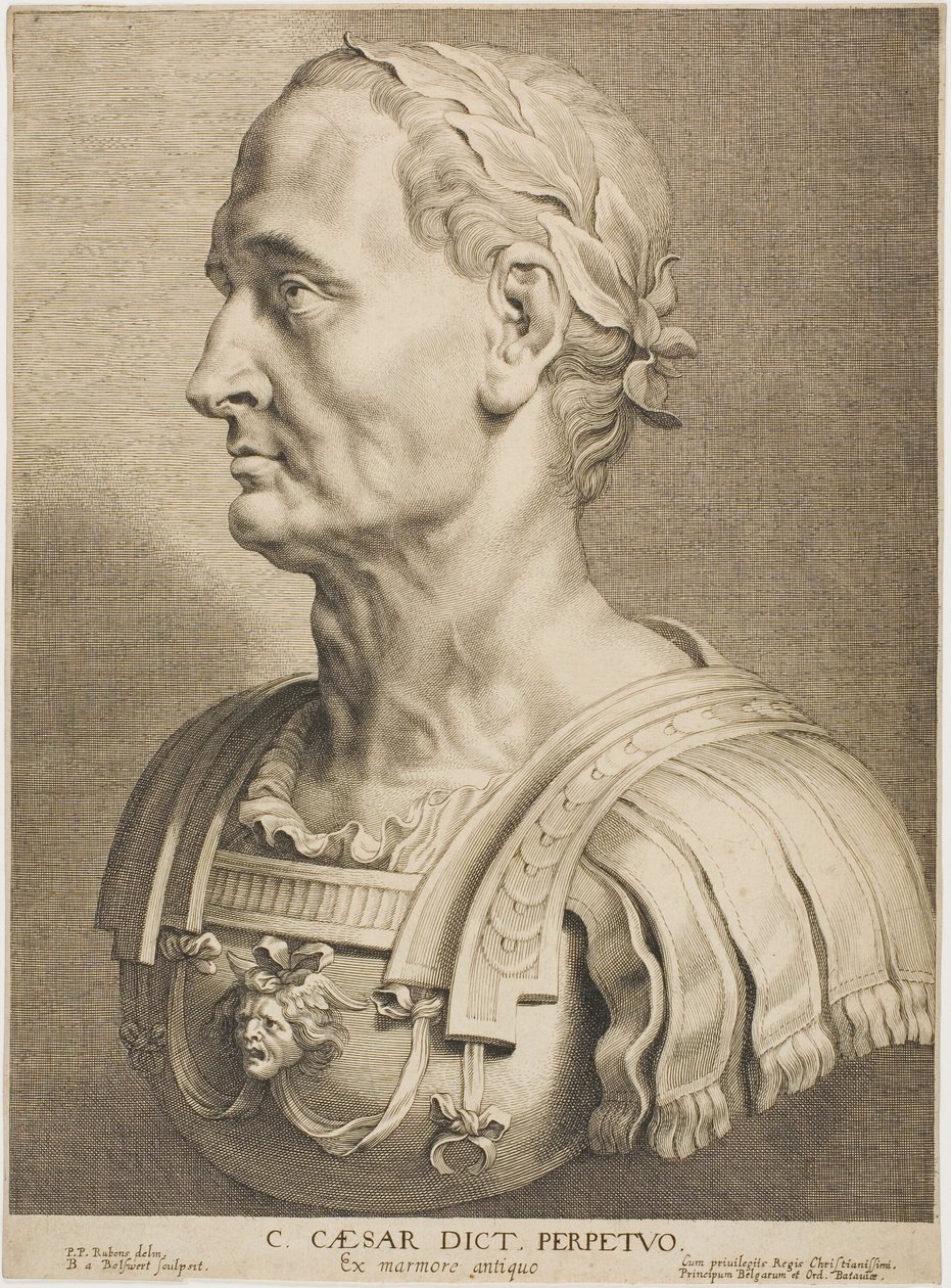 Julius Caesar, ewiger Diktator, aus Zwölf berühmte griechische und römische Männer von Boetius Adams Bolswert