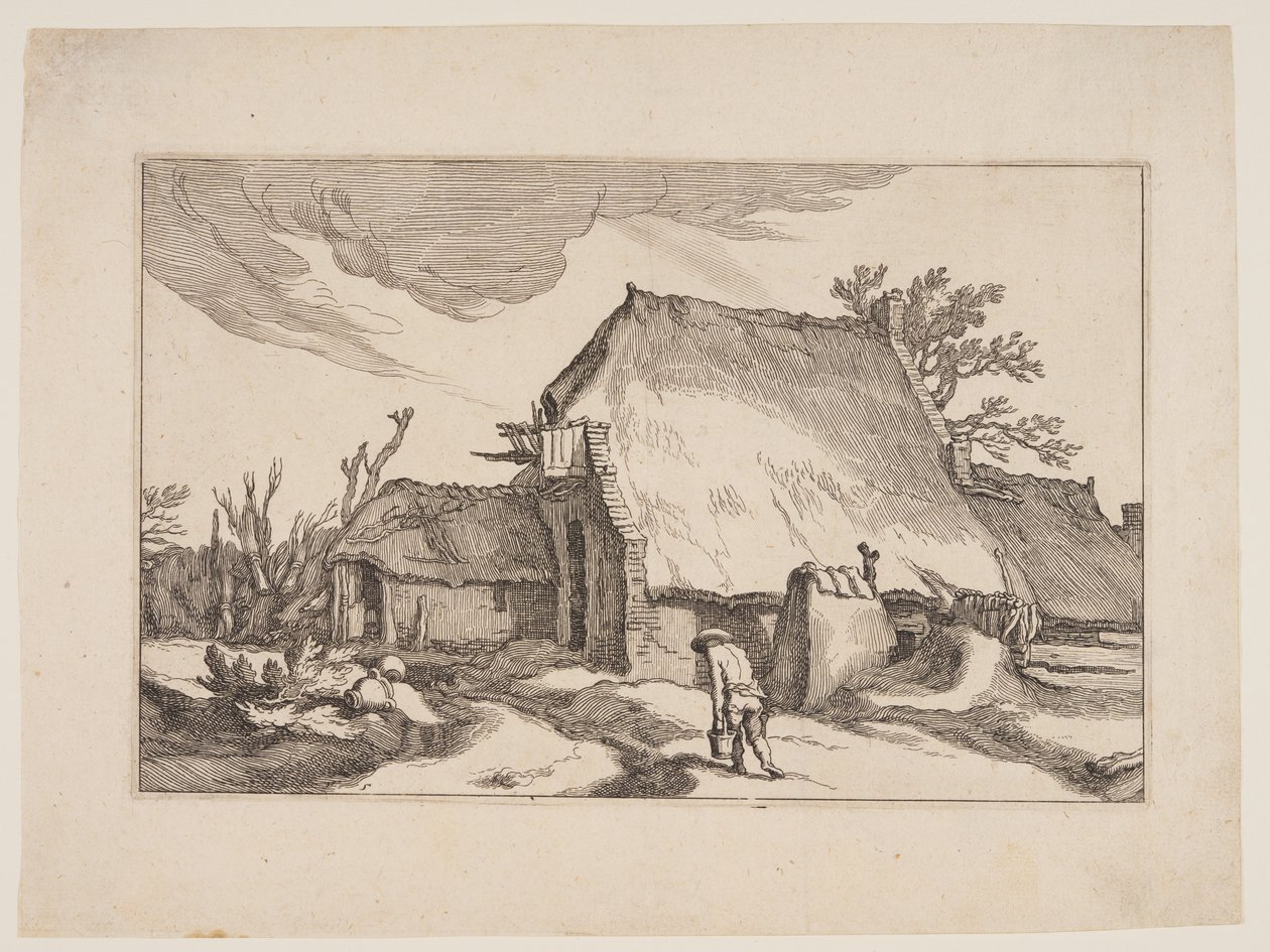 Tafel 5, aus Landschaften mit Bauernhäusern von Boetius Adams Bolswert