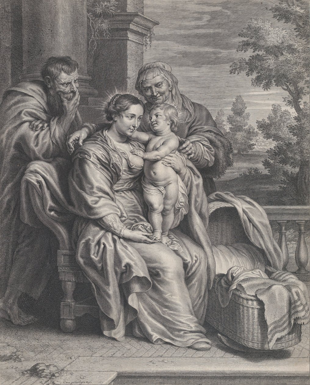 Die Heilige Familie mit der Heiligen Anna von Boetius Adams Bolswert