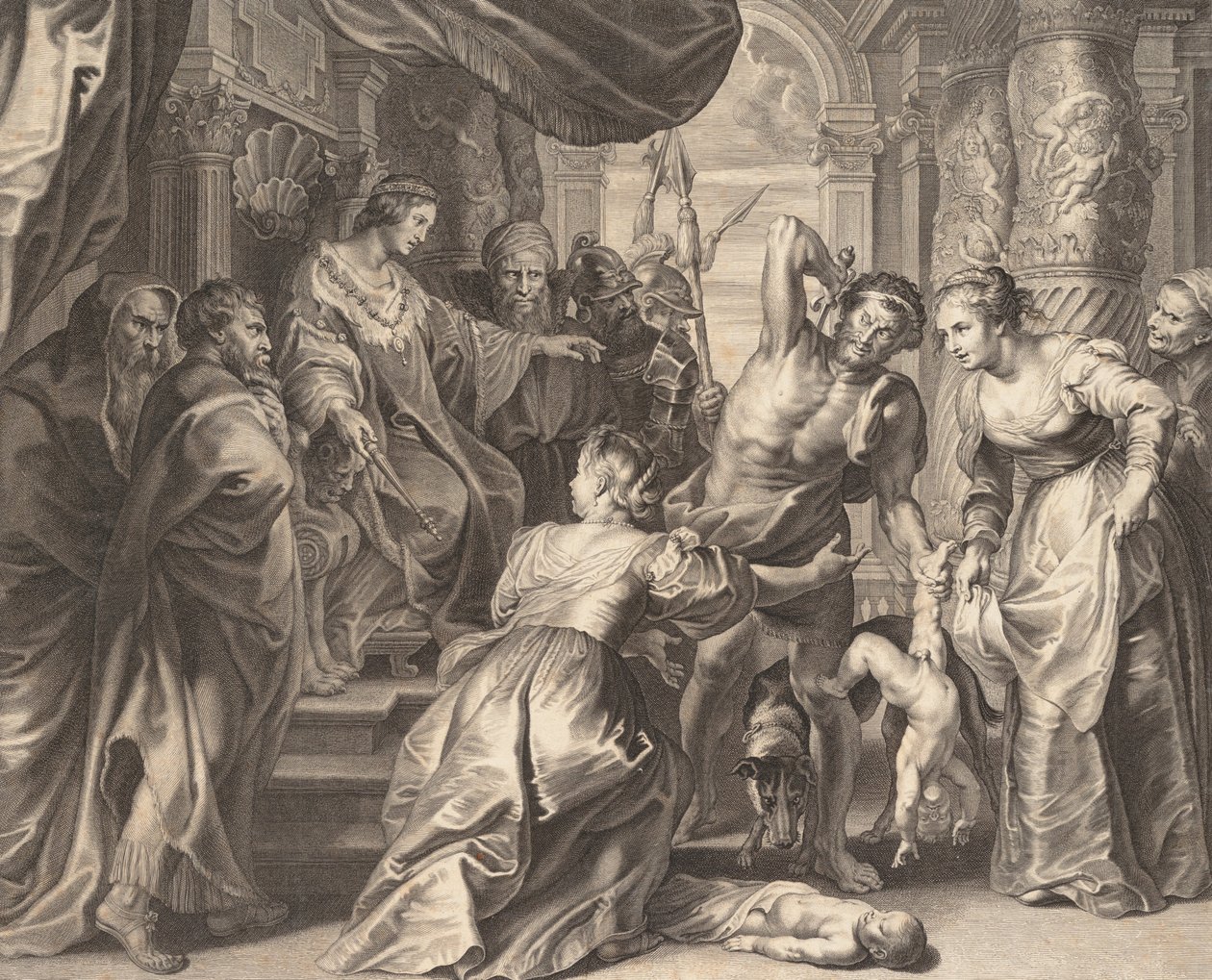 Das Urteil Salomos, 1595-1633 von Boetius Adams Bolswert