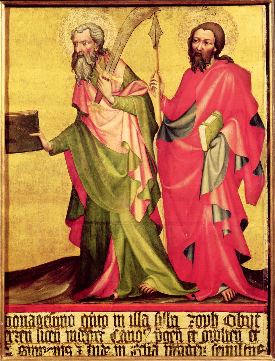 Hl. Bartholomäus und Thomas, rechte Tafel des Epitaphs von Jan von Jeran, 1395 von Bohemian School