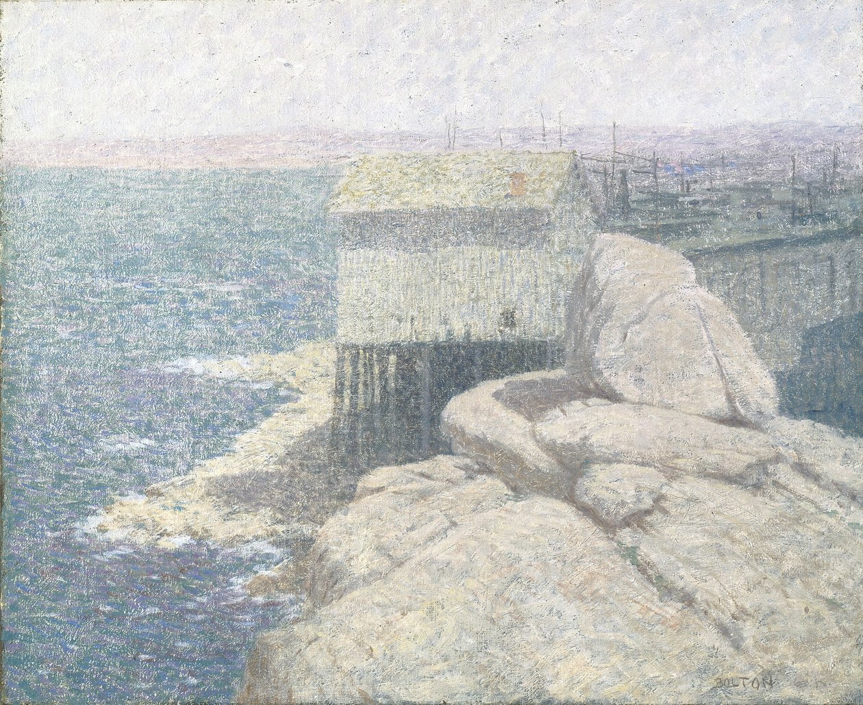 Chinesisches Fischerdorf, Monterey Bay, Kalifornien von Bolton Coit Brown