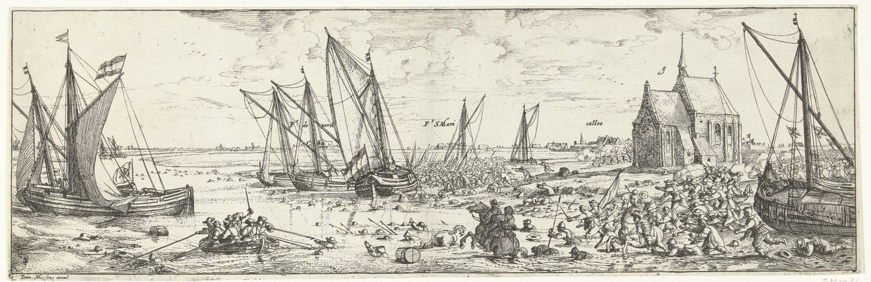 Gescheiterter Angriff auf Fort Kallo, 1638 von Bonaventura Peeters (I)