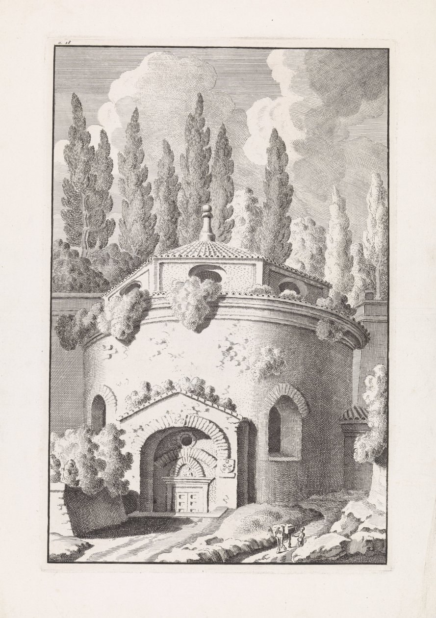 Ruine eines römischen Rundtempels von Bonaventura van Overbeek