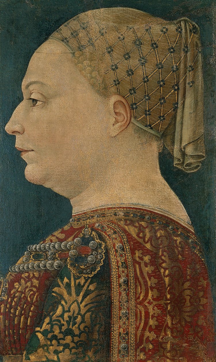 Porträt von Bianca Maria Visconti von Bonifacio (attr.) Bembo