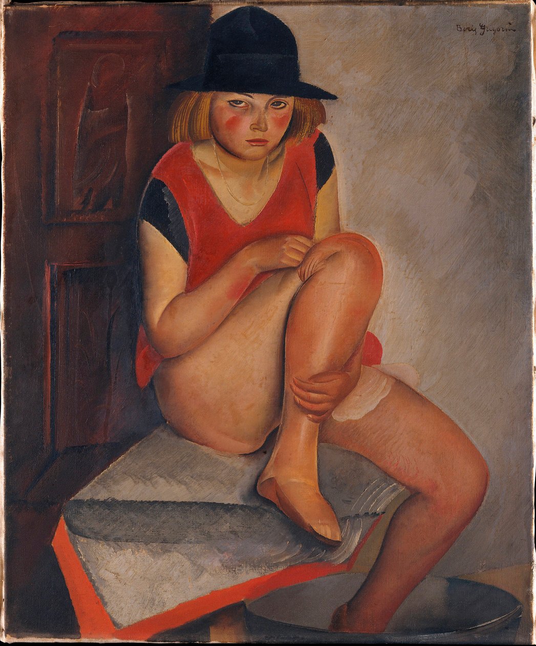 Das Modell - Gemälde von Boris Grigoriev ca. 1926 - Metropolitan Museum of Art, New York von Boris Dmitrievich Grigoriev
