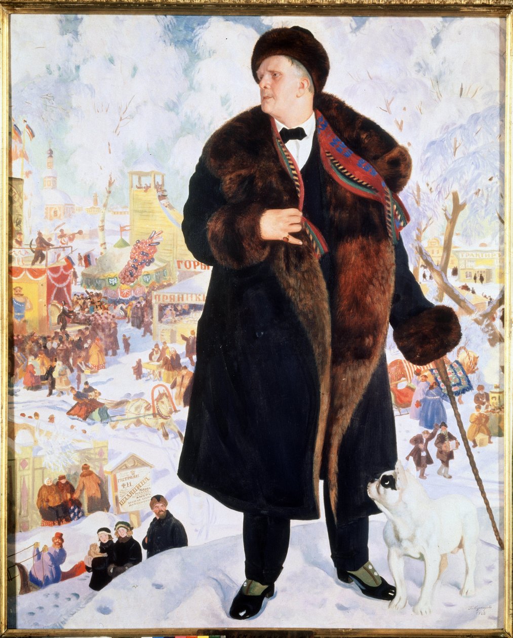 Porträt des Sängers Feodor I. Chaliapin (1873-1938) von Boris Mikhailovich Kustodiev