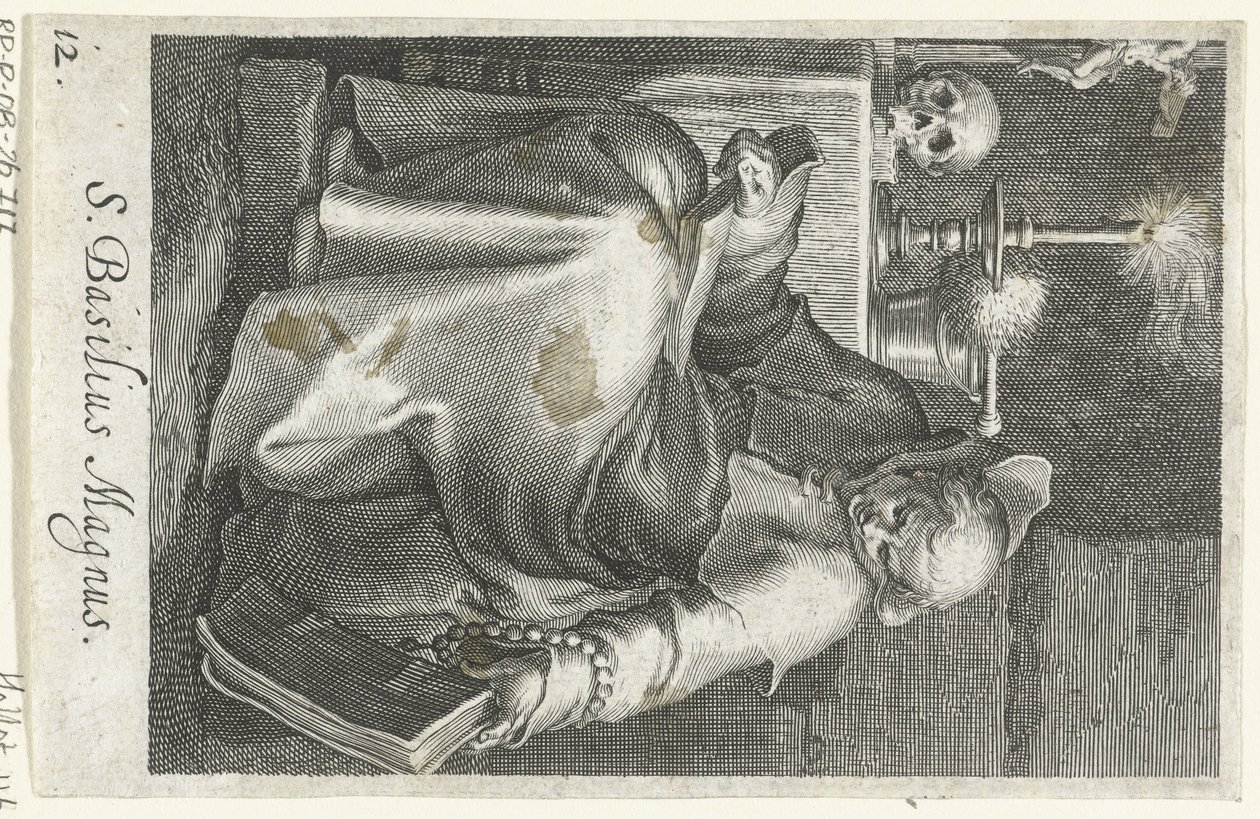 Heiliger Basilius der Große als Einsiedler von Boëtius Adamsz. Bolswert