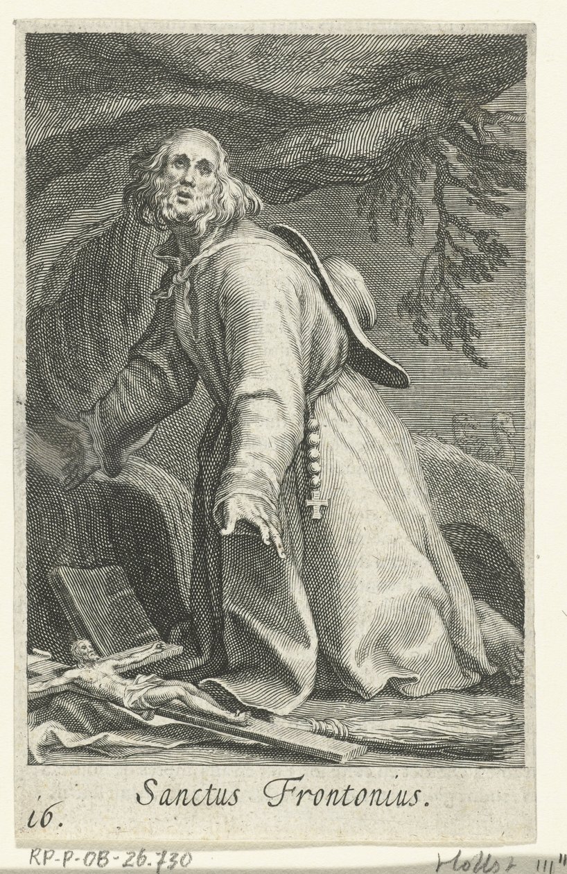 Heiliger Frontonius von Ägypten als Einsiedler von Boëtius Adamsz. Bolswert