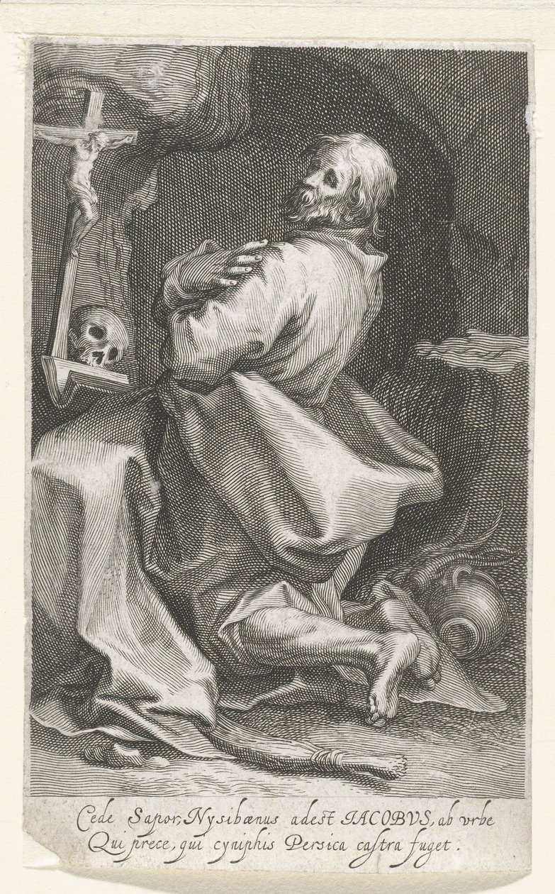 Heiliger Jakobus von Nisibis als Einsiedler von Boëtius Adamsz. Bolswert