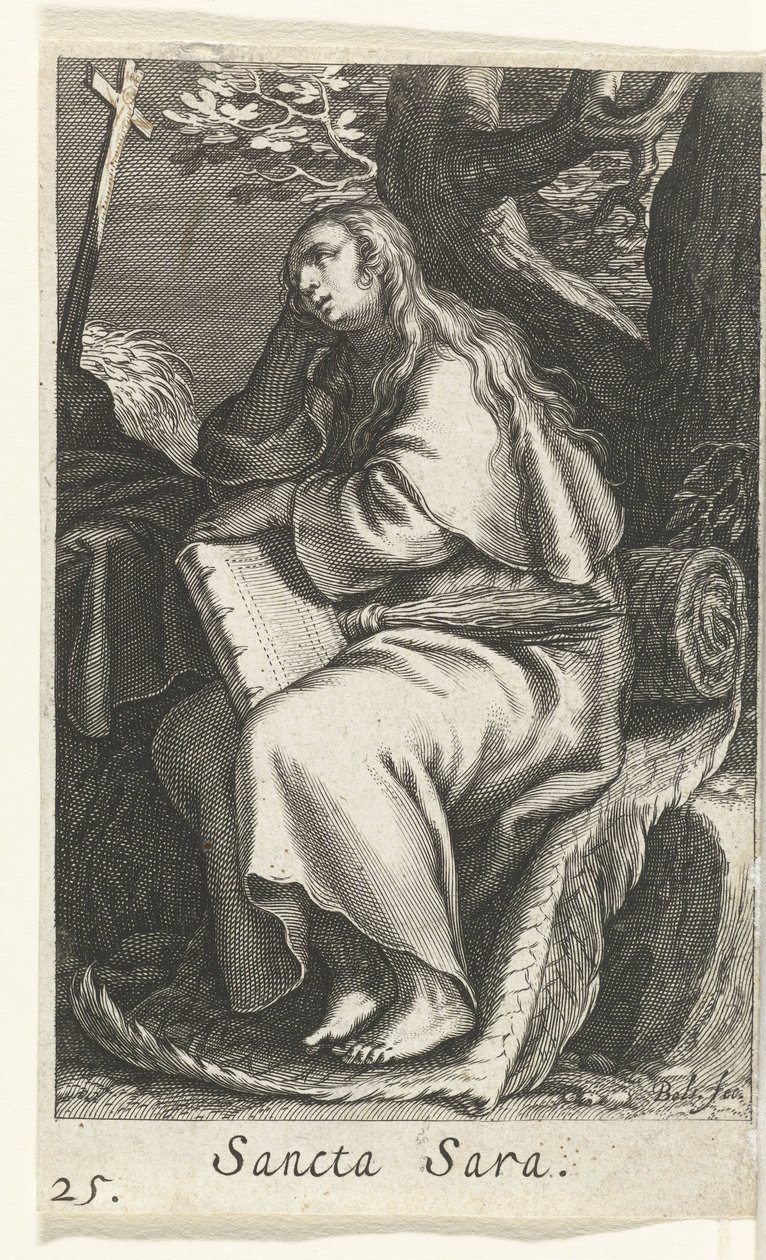 Heilige Sara von Libyen Sancta Sara Eremitinnen (Serientitel) Sacra Eremus Ascetriarum (Serientitel) von Boëtius Adamsz. Bolswert