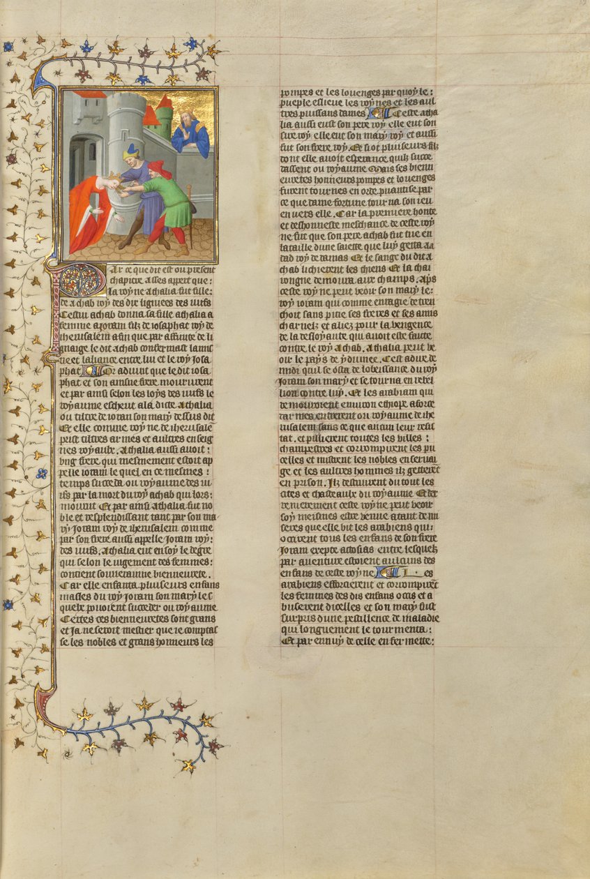 Athaliah, Königin von Juda, aus dem Tempel gezerrt von Boucicaut Master