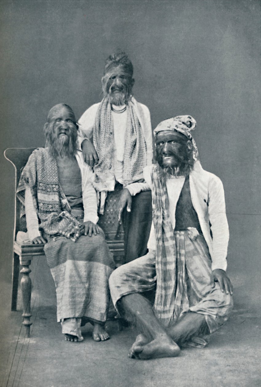 Eine haarige Familie aus Mandalay, Burma, 1902 von Bourne and Shepherd