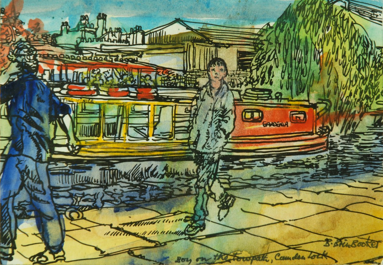Jungen am Treidelpfad, Camden Lock von Brenda Brin Booker