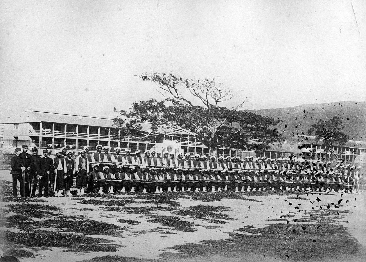 Soldaten des Westindischen Regiments, um 1870-90 von British Photographer