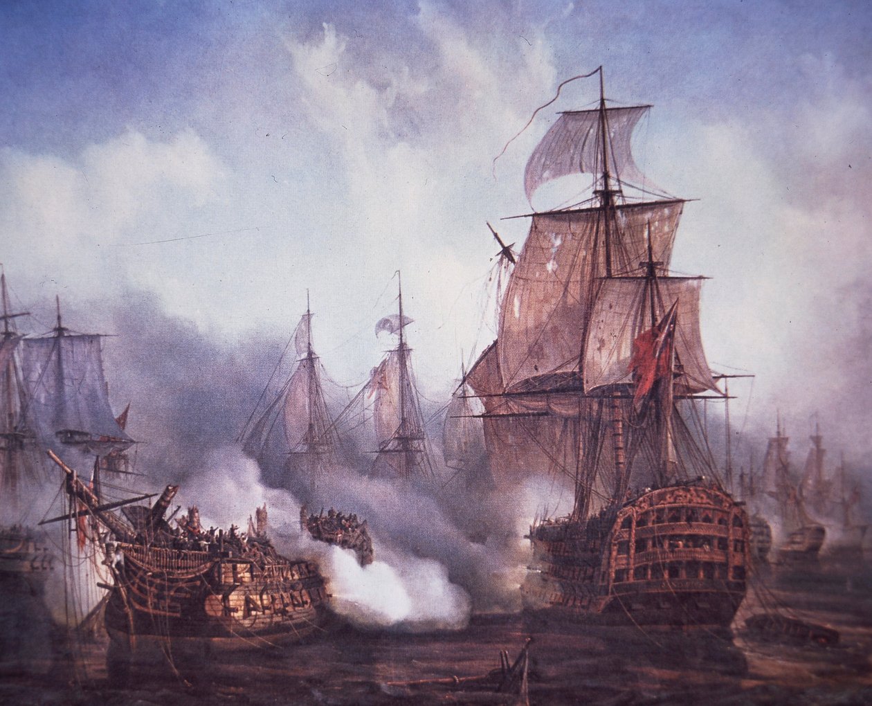 Schlacht von Trafalgar im Jahr 1805 von British School