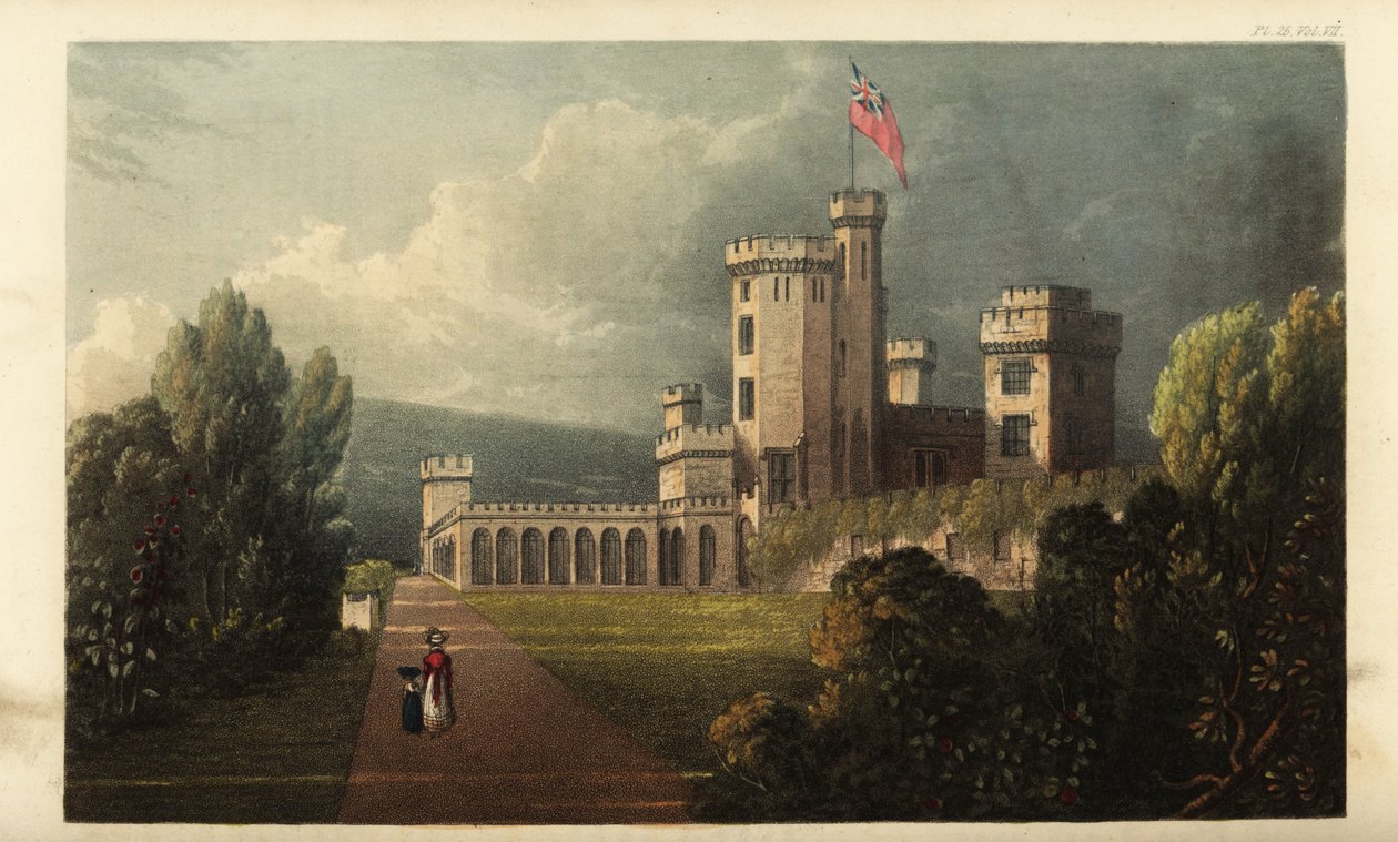 East Cowes Castle, Isle of Wight, der Sitz des Architekten John Na von British School